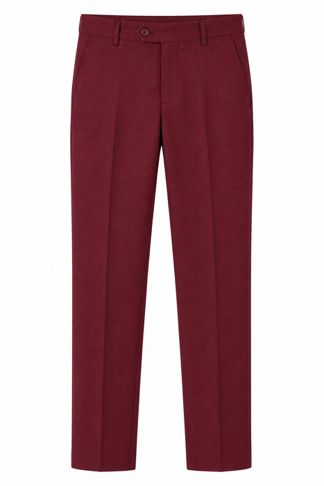 Ensemble de costume 5 pièces bordeaux uni pour garçons Fancy Kids® (Tailles 3M-22)