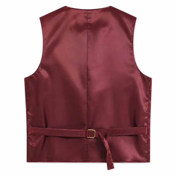 Ensemble de costume 5 pièces bordeaux uni pour garçons Fancy Kids® (Tailles 3M-22)