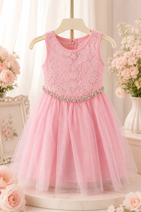 Fancy Kids® Embroidered Lace & Mesh Occasion Dress – Baby & Kids Sizes 6M-16