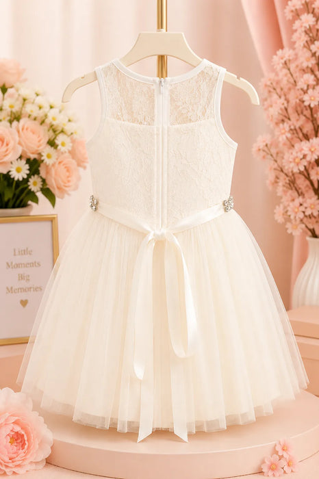 Fancy Kids® Embroidered Lace & Mesh Occasion Dress – Baby & Kids Sizes 6M-16