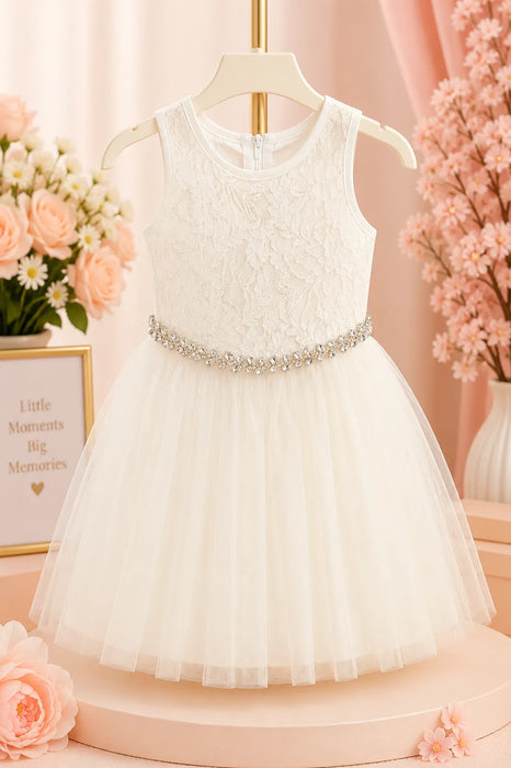 Fancy Kids® Embroidered Lace & Mesh Occasion Dress – Baby & Kids Sizes 6M-16