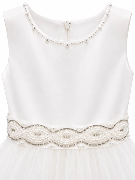 Fancy Kids® Pearl High-Low Trim Occasion Dress Sizes 2-16