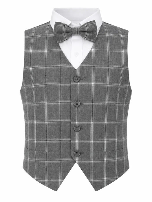 Fancy Kids® Plaid Vest Suit Set with Bow Tie Sizes 2-20
