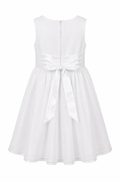 Fancy Kids® Sleeveless Satin Waist Flower Dress Sizes 2-16