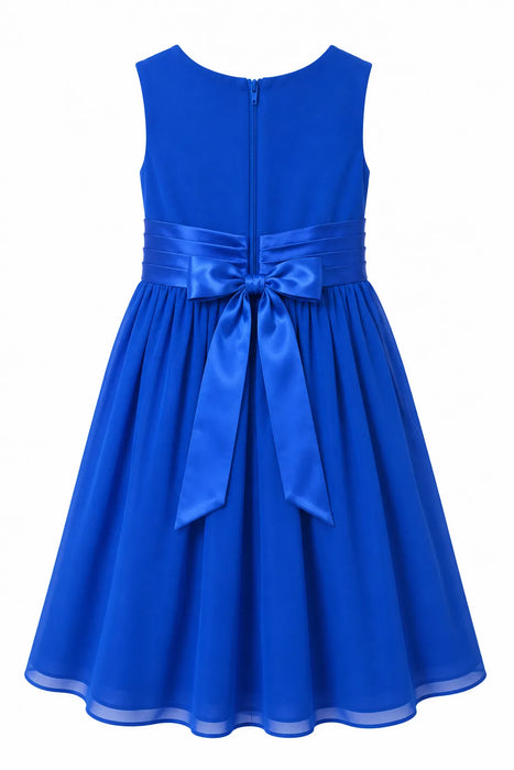 Fancy Kids® Sleeveless Satin Waist Flower Dress Sizes 2-16
