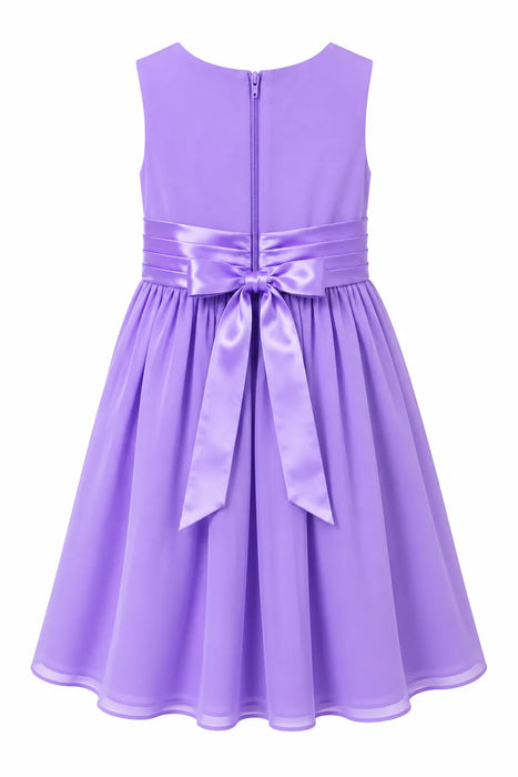 Fancy Kids® Sleeveless Satin Waist Flower Dress Sizes 2-16