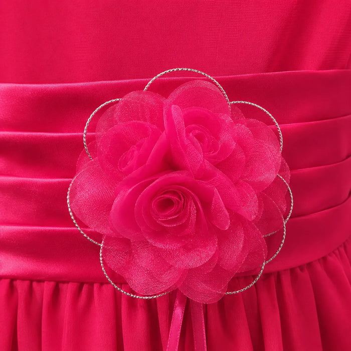 Fancy Kids® Sleeveless Satin Waist Flower Dress Sizes 2-16