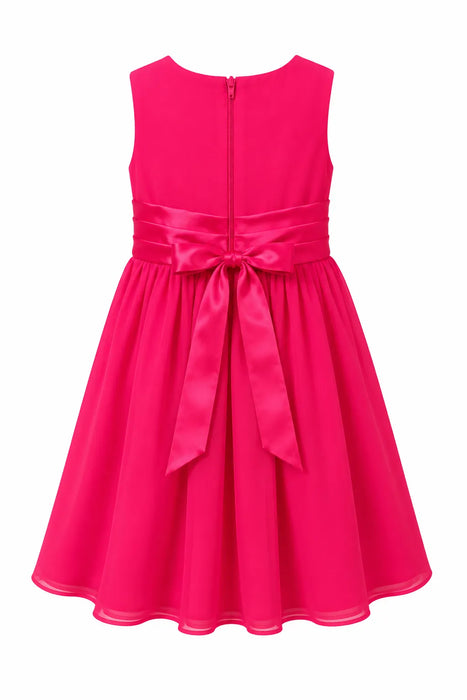 Fancy Kids® Sleeveless Satin Waist Flower Dress Sizes 2-16