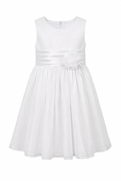 Fancy Kids® Sleeveless Satin Waist Flower Dress Sizes 2-16