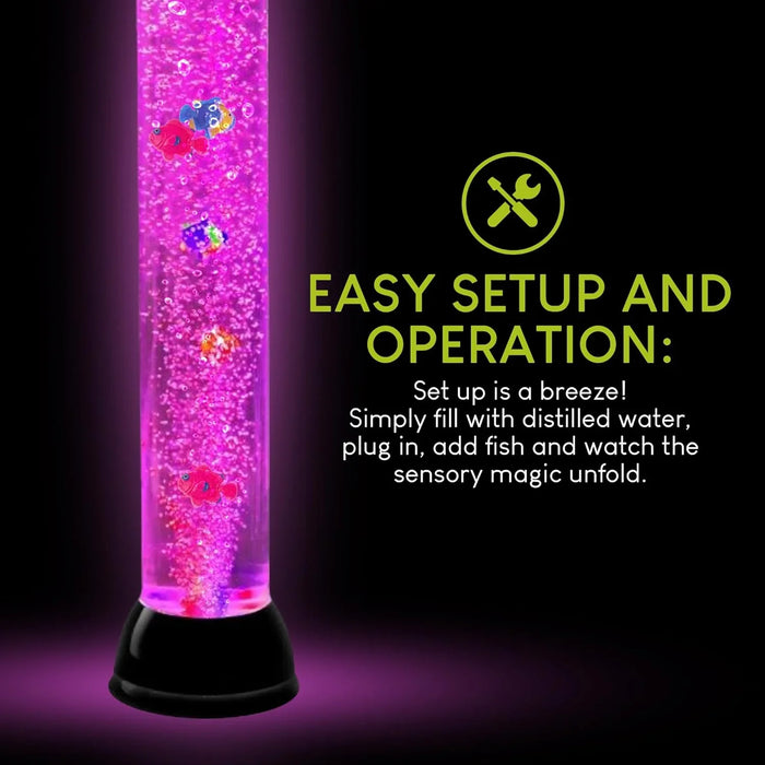 FDMT - Bubblebeam - Bubble Tube Lamp - Sensory Soothing Lamp or Night Light