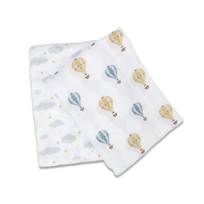 Couverture en mousseline de coton pour bébé de Lulujo - Lot de 2