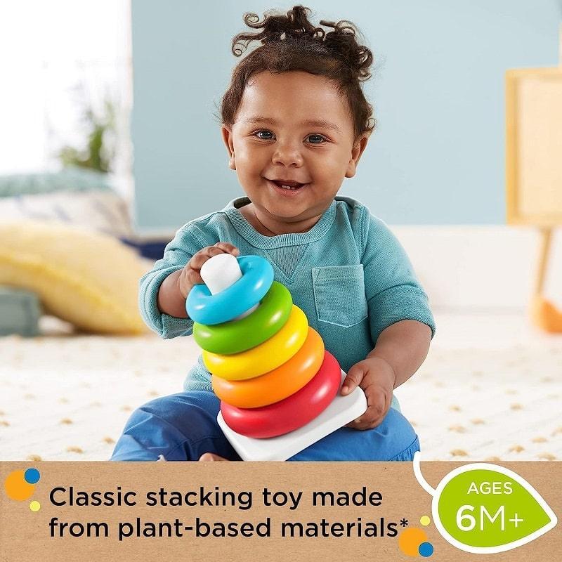 Fisher Price® - Fisher Price Rock-a-Stack ECO Classic Ring Stacking Baby Toy