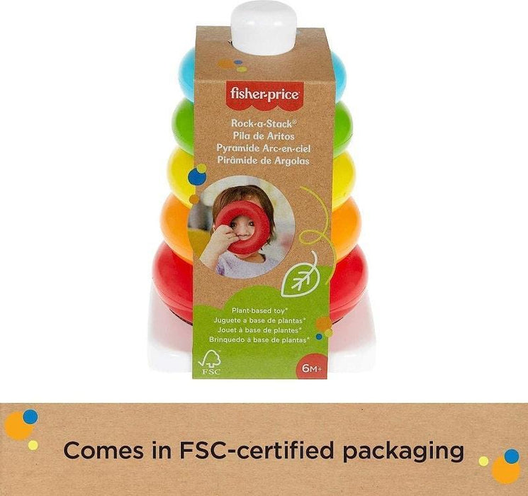 Fisher Price® - Fisher Price Rock-a-Stack ECO Classic Ring Stacking Baby Toy