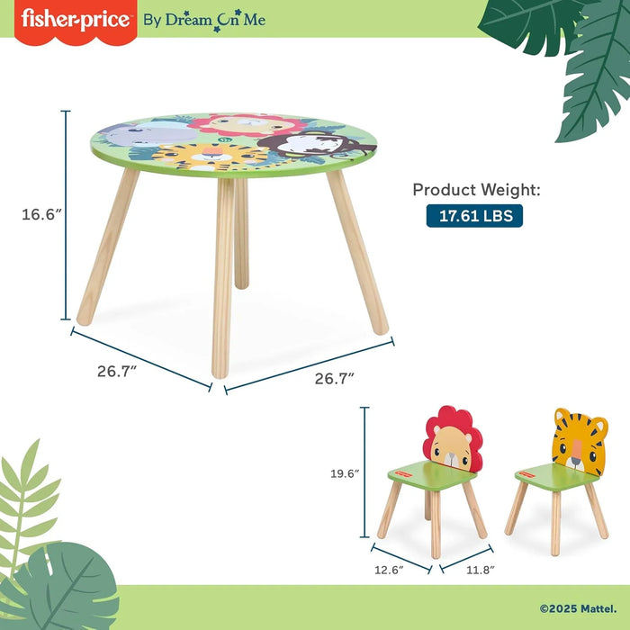 Fisher Price® - Fisher Price SAFARI DREAMS Table & Chairs (Animal Kingdom Collection)