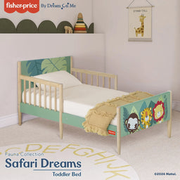 Fisher Price® - Fisher Price SAFARI DREAMS Toodler Bed (Animal Kingdom Collection)