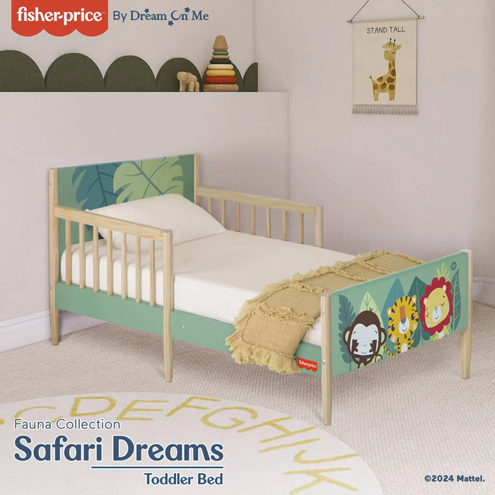 Fisher Price® - Fisher Price SAFARI DREAMS Toodler Bed (Animal Kingdom Collection)