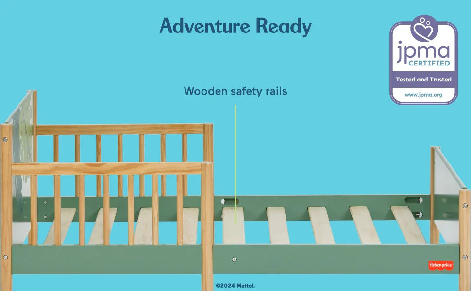 Fisher Price® - Fisher Price SAFARI DREAMS Toodler Bed (Animal Kingdom Collection)