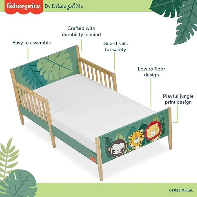 Fisher Price® - Fisher Price SAFARI DREAMS Toodler Bed (Animal Kingdom Collection)