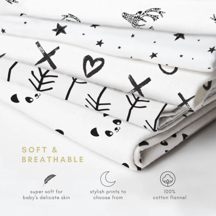 Kushies Flanelle de coton | Drap-contour pour lit de bébé