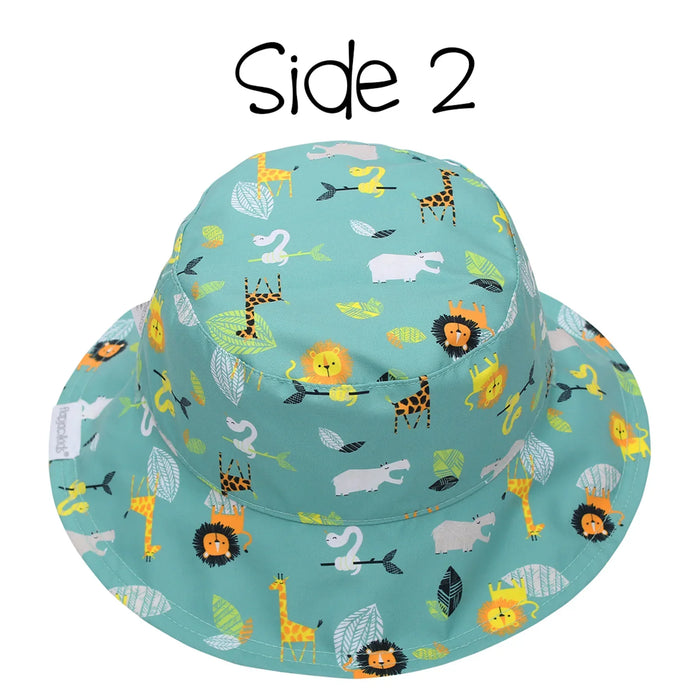 Flapjack Kids - Flapjack Kids Printed Splash-Proof Reversible Baby & Toddlers UPF50+ Sun Hat | 0M-4Y