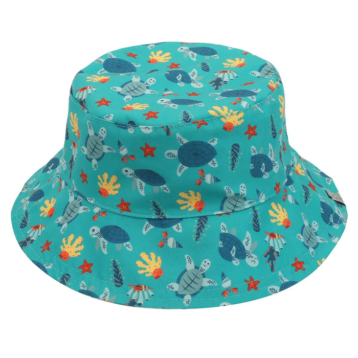 Flapjack Kids - Flapjack Kids Printed Splash-Proof Reversible Baby & Toddlers UPF50+ Sun Hat | 0M-4Y