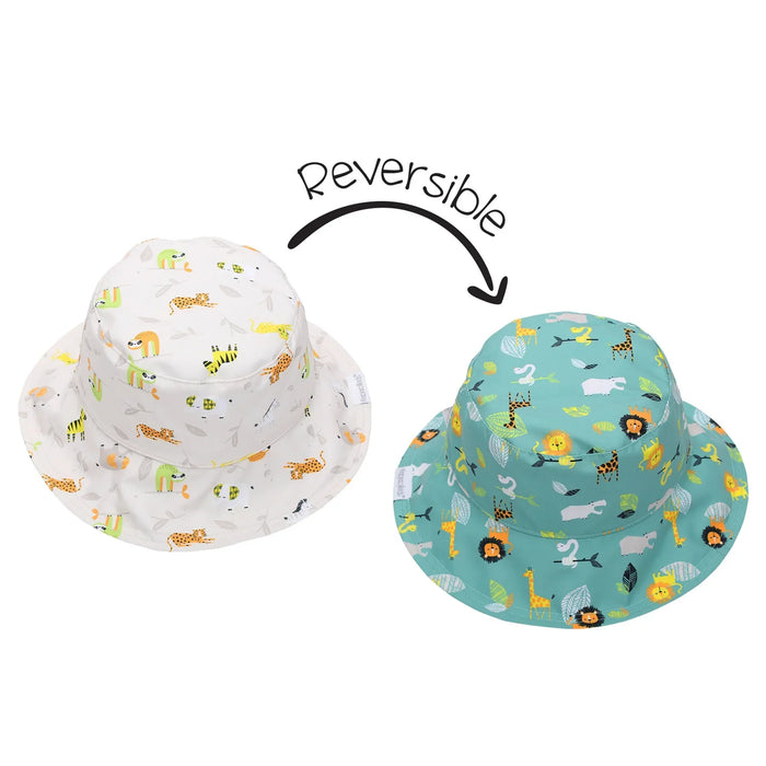 Flapjack Kids - Flapjack Kids Printed Splash-Proof Reversible Baby & Toddlers UPF50+ Sun Hat | 0M-4Y