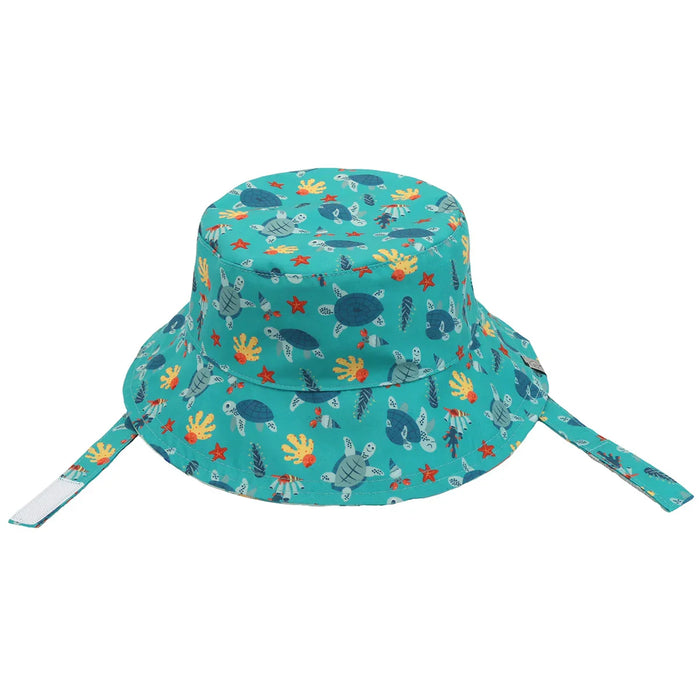 Flapjack Kids - Flapjack Kids Printed Splash-Proof Reversible Baby & Toddlers UPF50+ Sun Hat | 0M-4Y