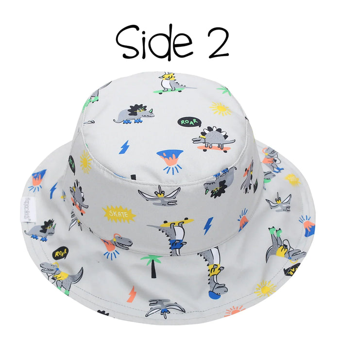 Flapjack Kids - Flapjack Kids Printed Splash-Proof Reversible Baby & Toddlers UPF50+ Sun Hat | 0M-4Y