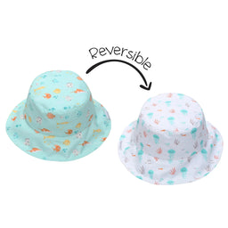 Flapjack Kids - Flapjack Kids Printed Splash-Proof Reversible Baby & Toddlers UPF50+ Sun Hat | 0M-4Y