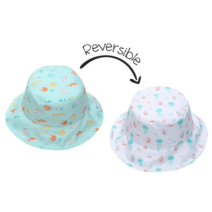 Flapjack Kids - Flapjack Kids Printed Splash-Proof Reversible Baby & Toddlers UPF50+ Sun Hat | 0M-4Y