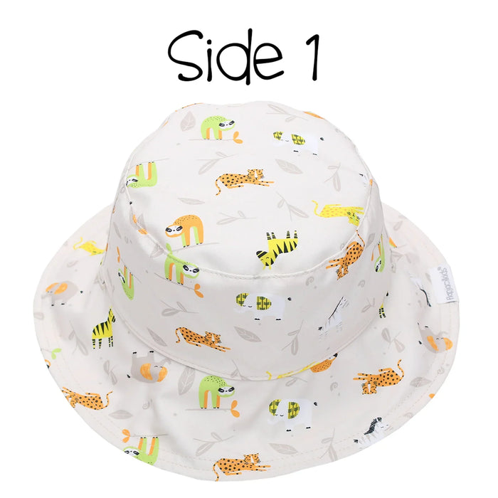Flapjack Kids - Flapjack Kids Printed Splash-Proof Reversible Baby & Toddlers UPF50+ Sun Hat | 0M-4Y