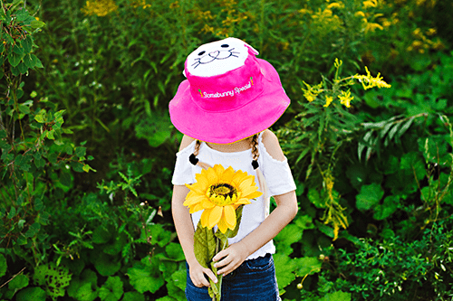 Flapjack Kids - FlapJack Kids UPF50+ Reversible Sun Hat - Bunny / Daisy
