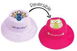 Flapjack Kids - FlapJack Kids UPF50+ Reversible Sun Hat - Peacock / Owl