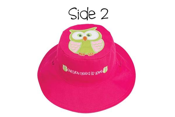Flapjack Kids - FlapJack Kids UPF50+ Reversible Sun Hat - Peacock / Owl