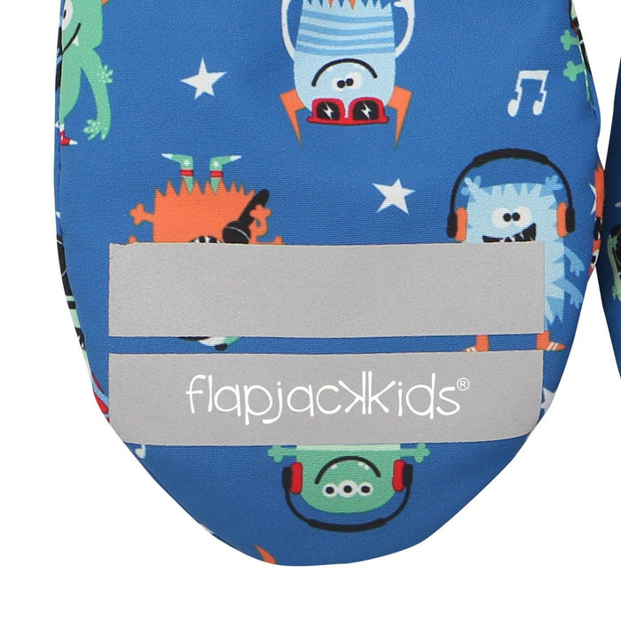 Flapjack Kids - FlapJack Kids Water Repellent Ski Mittens - Monsters Blue