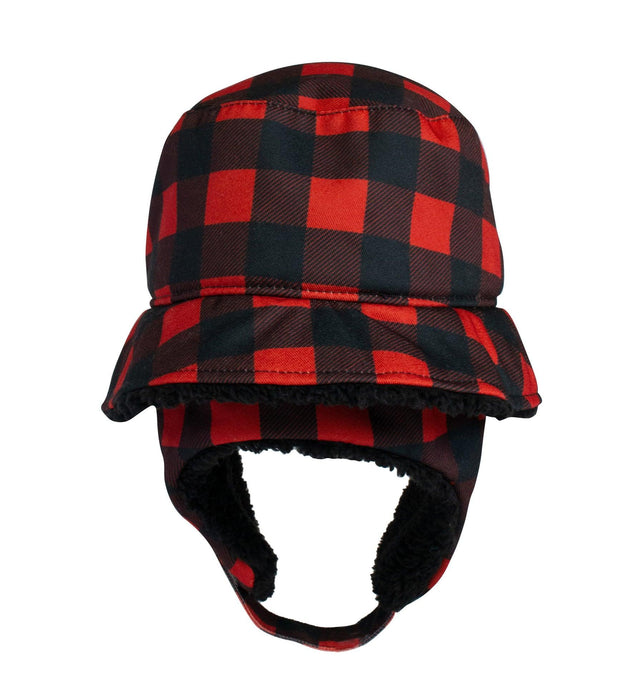 Flapjack Kids - Flapjack Kids Winter Bucket Hat Red Buffalo Check