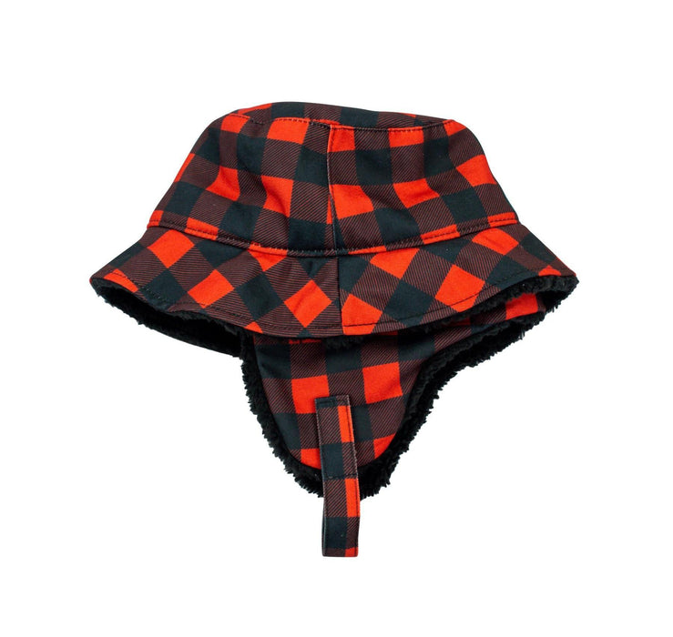 Flapjack Kids - Flapjack Kids Winter Bucket Hat Red Buffalo Check