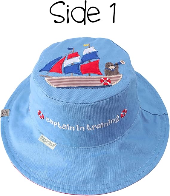 Flapjack Kids® Reversible UPF 50+ Kids Sun Hat Sizes Small-Large