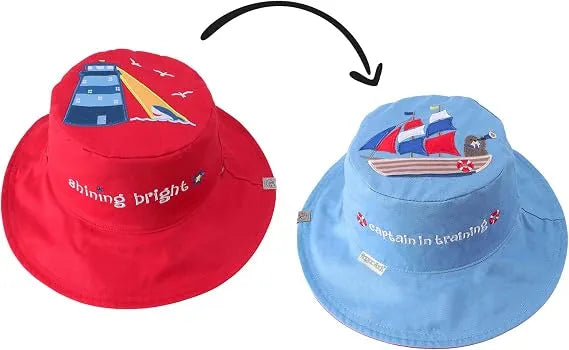 Flapjack Kids® Reversible UPF 50+ Kids Sun Hat Sizes Small-Large