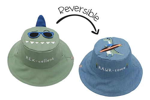 Flapjack Kids® Reversible UPF 50+ Kids Sun Hat Sizes Small-Large