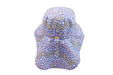 Flapjack Kids UPF50 sun hat with floral print shown from above on a white background.