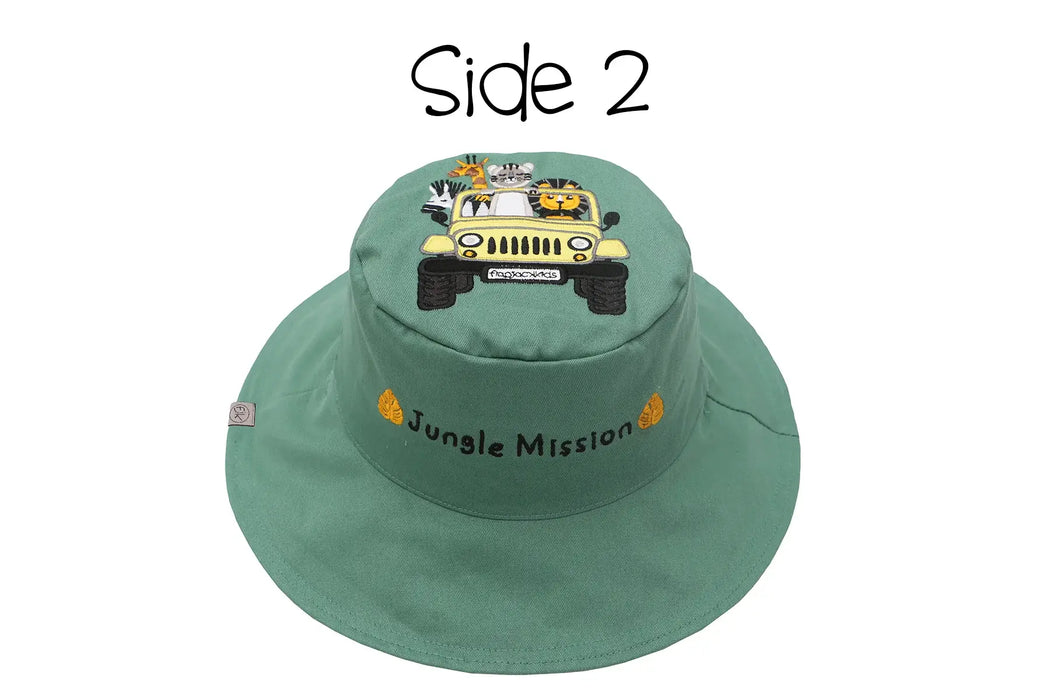 Flapjack Kids® Reversible UPF 50+ Kids Sun Hat Sizes Small-Large