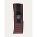 Flybaby 3D baby carrier waist belt in brown with black buckle shown rolled up on a plain background.