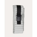 Flybaby 3D baby carrier folded compactly with a black buckle strap, shown upright on a plain background.