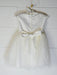 Formal Kids Wear - Adorable Baby Tulle Dress with Pearl Neckline, Lace Waistband & Back Bow (Ages 0-24M)
