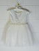 Formal Kids Wear - Adorable Baby Tulle Dress with Pearl Neckline, Lace Waistband & Back Bow (Ages 0-24M)