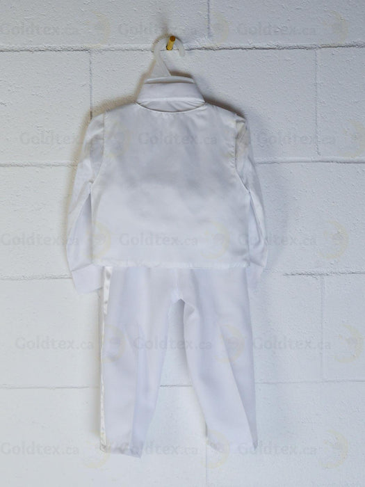 Formal Kids Wear - Baby Boys Tuxedo Set - Available in Ivory and White for Baptisms & Special Events