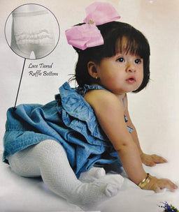 Formal Kids Wear - Baby Lace Ruffled Pantyhose - Formal Kids Wear