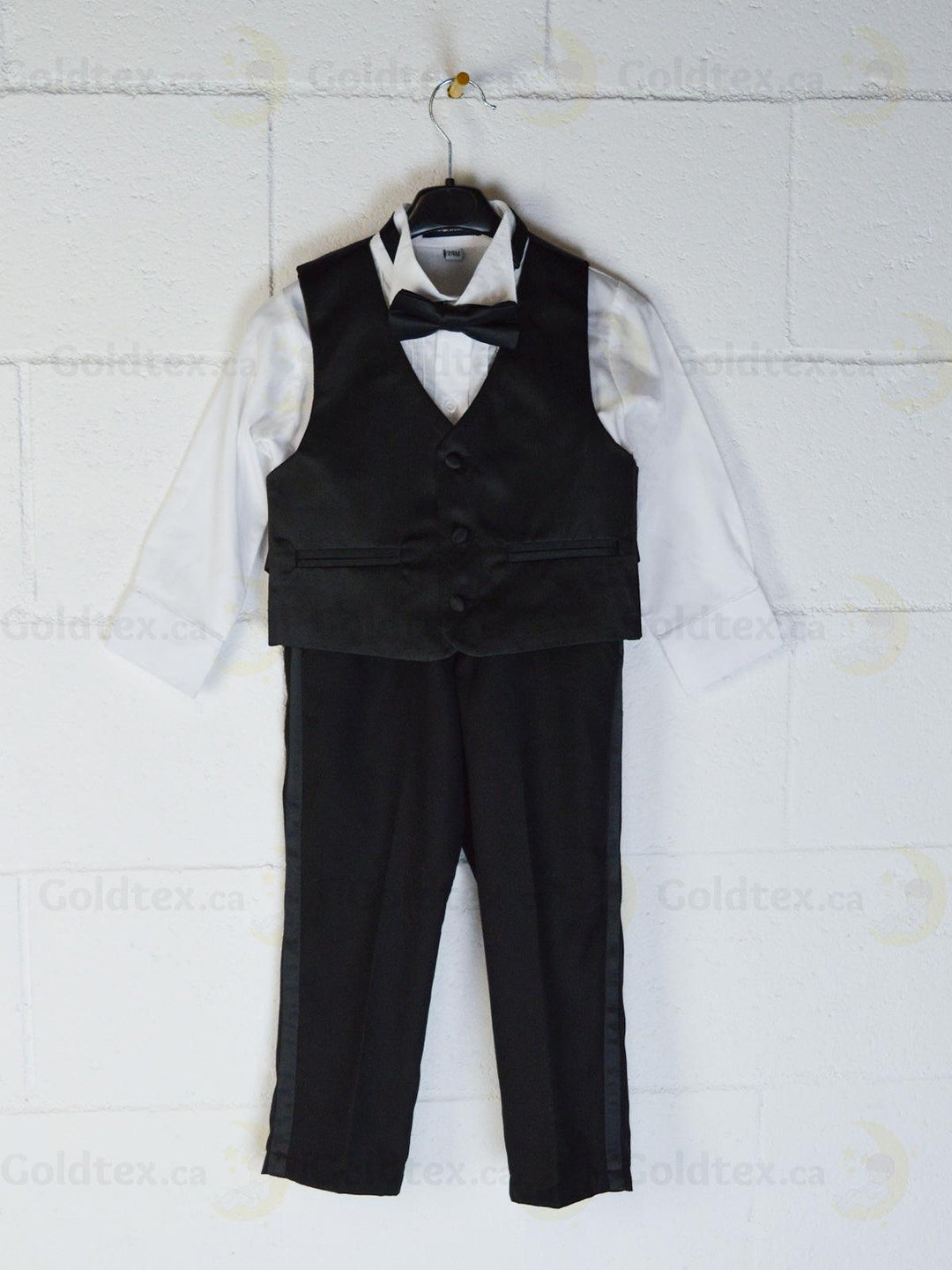 Formal Kids Wear - Boys Black Tuxedo Set - Formalwear for Weddings, Proms, and Special Events (Sizes 3m to 22yrs)