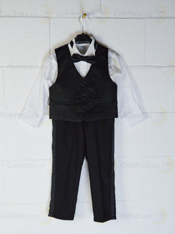 Formal Kids Wear - Boys Black Tuxedo Set - Formalwear for Weddings, Proms, and Special Events (Sizes 3m to 22yrs)
